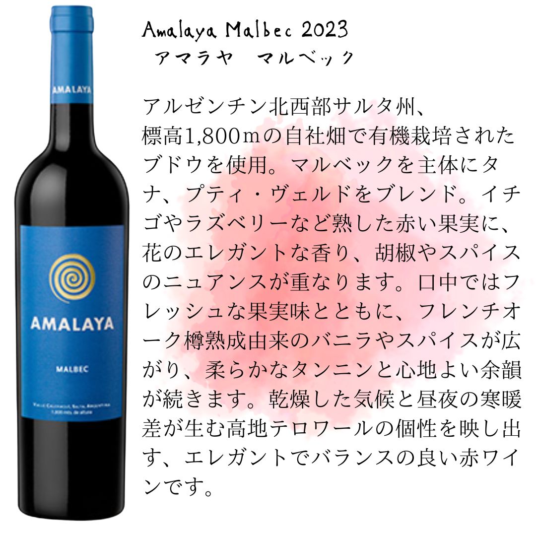 【ワイン会限定20%OFF 】アマラヤ・マルベック '23 /  Amalaya Malbec '23